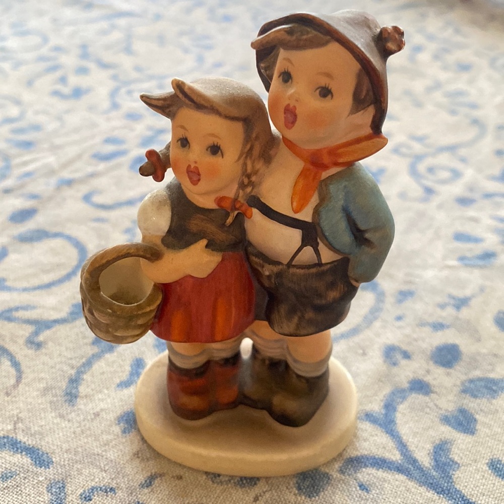 1970’s Vintage Hummel figurine.  Boy and girl with basket.